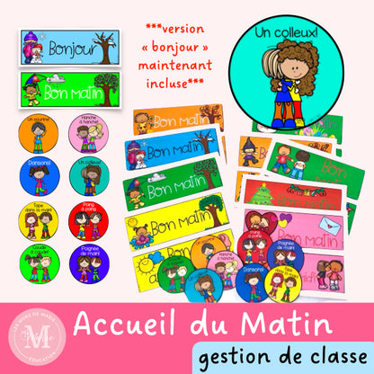 Salutations, accueil du matin