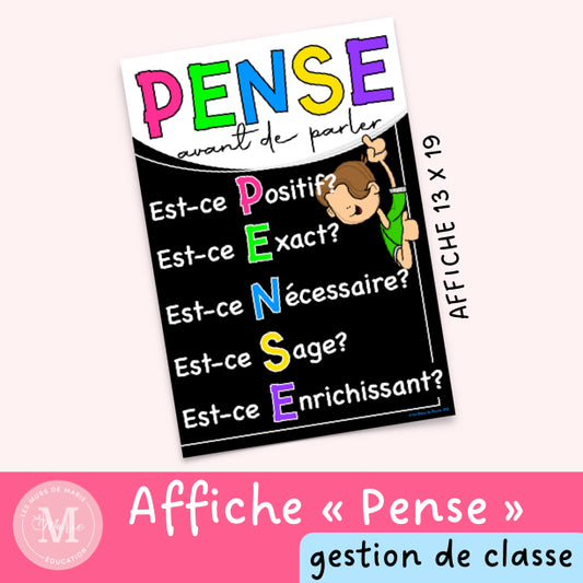Affiche "PENSE"