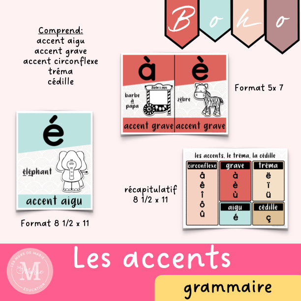 Les accents *collection Boho*