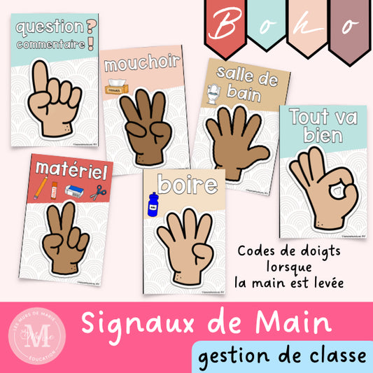 Signaux de la main *collection Boho*