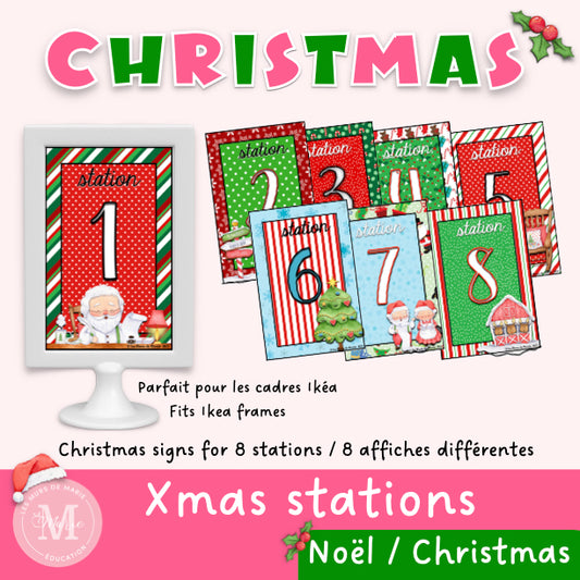 Christmas station signs / Affiches ateliers de Noël