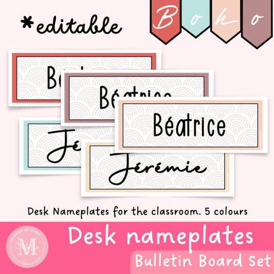Desk nameplates *Boho collection*