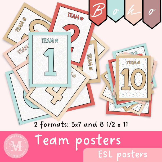 Team posters *Boho collection*