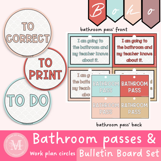 Bathroom passes *Boho collection*