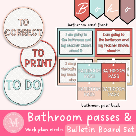 Bathroom passes *Boho collection*
