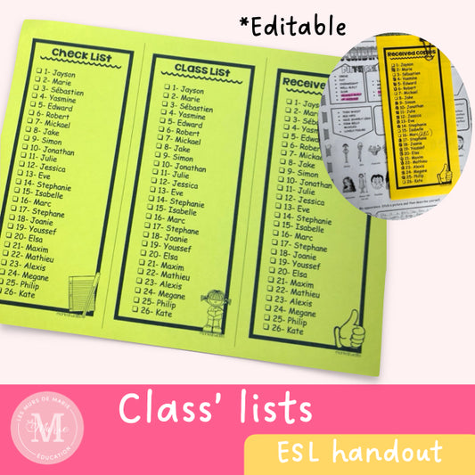 Class lists *editable*