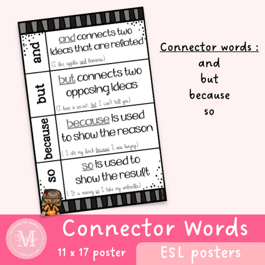 Connector words and-but-so-because