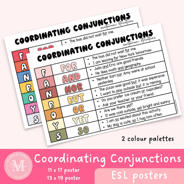 Coordinating conjuctions FANBOYS