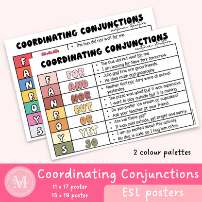 Coordinating conjuctions FANBOYS