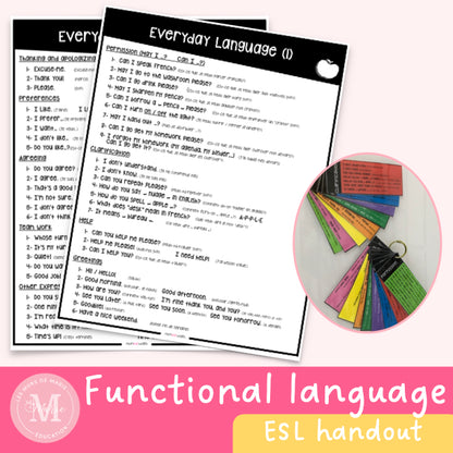 Everyday language handout