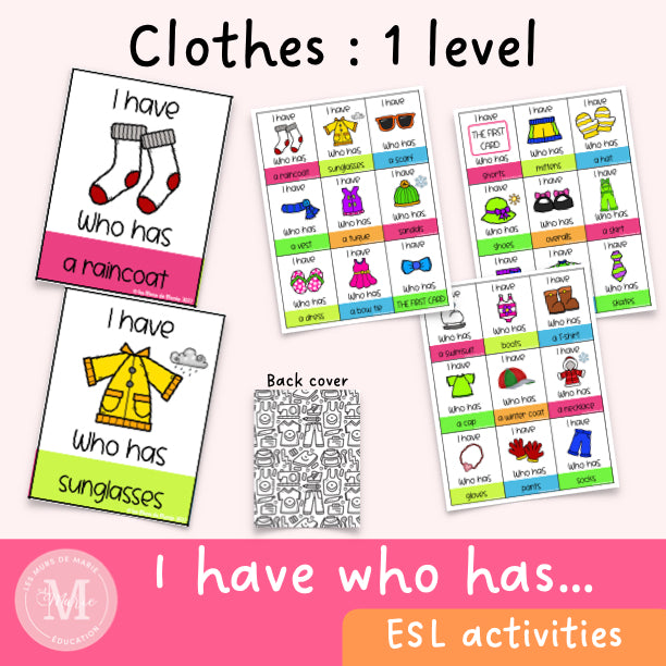 I have...who has... game: clothes