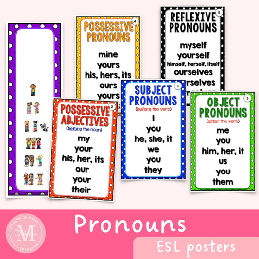 Pronoun posters