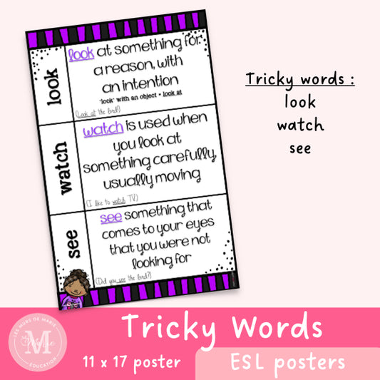 Tricky words look / watch / see