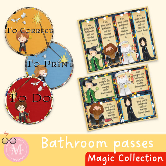 Bathroom passes *Magic collection*