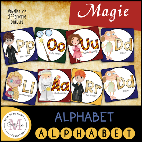 alphabet carré *collection Magie*