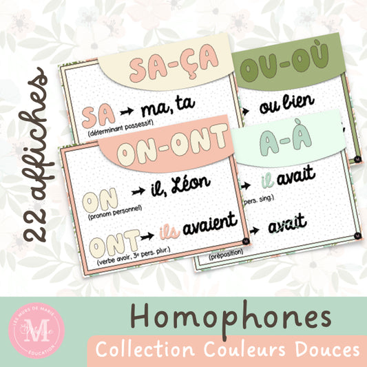 Homophones *Collection Couleurs Douces*