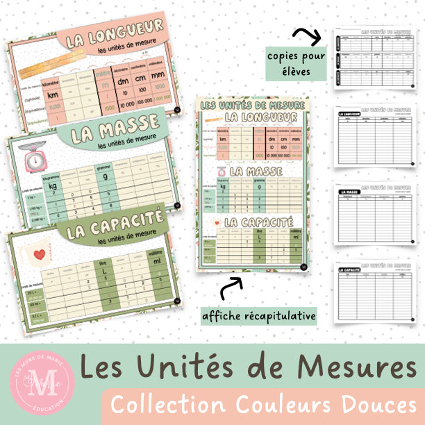 Les Unités de Mesures *Collection Couleurs Douces*