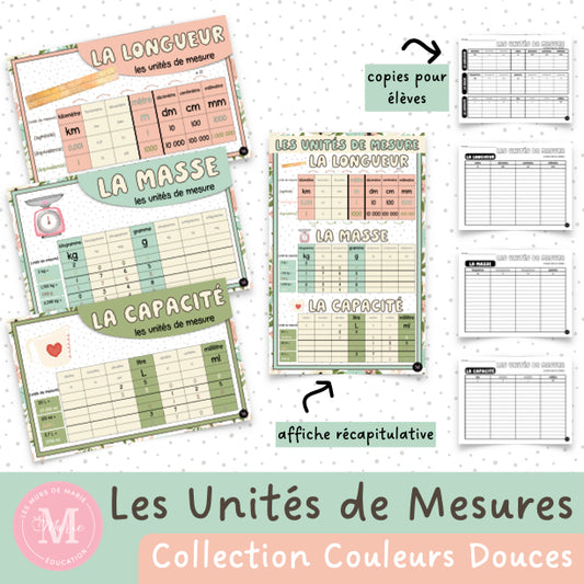 Les Unités de Mesures *Collection Couleurs Douces*