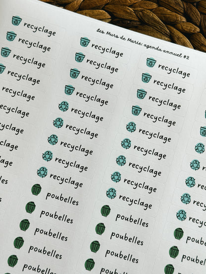 Étiquettes agenda perpétuel #2