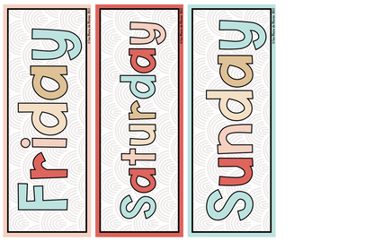 BOHO THEME WALL CALENDAR - CLASSROOM DECOR