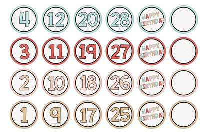 BOHO THEME WALL CALENDAR - CLASSROOM DECOR