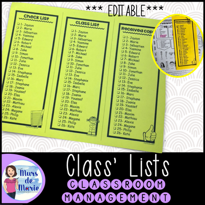 CLASS LISTS *EDITABLE*