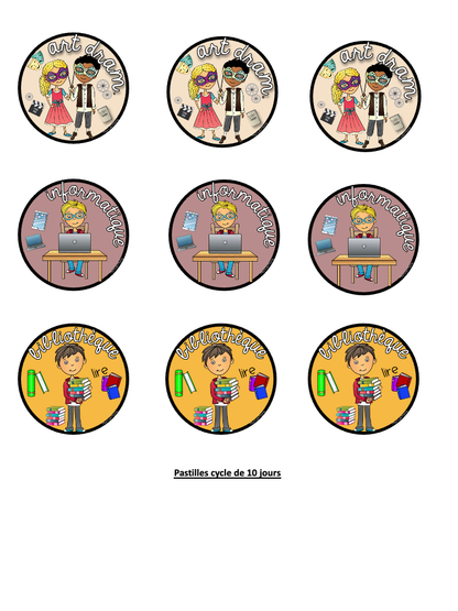 BOHO DÉCOR DE CLASSE - HORAIRE SPÉCIALITÉS