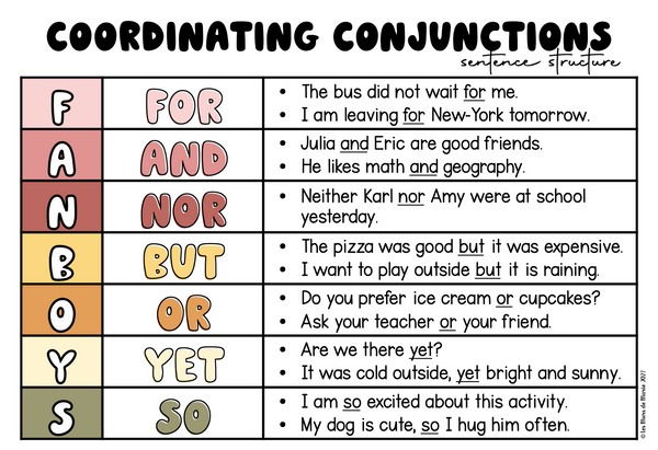 COORDINATING CONJUNCTIONS