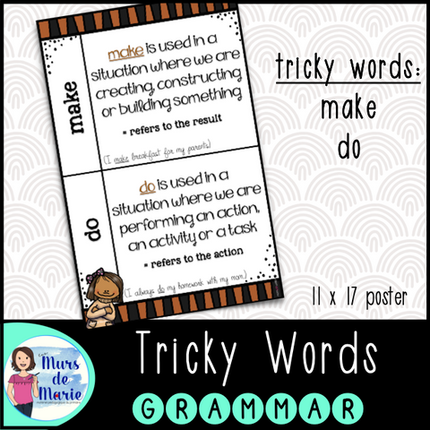 TRICKY WORDS MAKE - DO POSTER