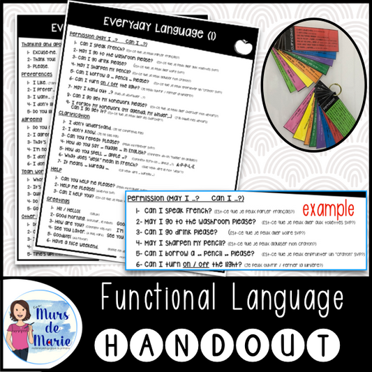EVERYDAY LANGUAGE HANDOUT