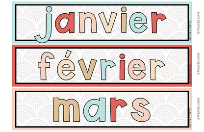 BOHO DÉCOR DE CLASSE - CALENDRIER MURAL