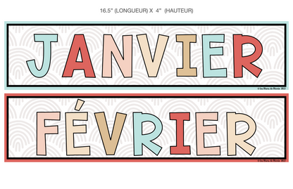 BOHO DÉCOR DE CLASSE - CALENDRIER MURAL