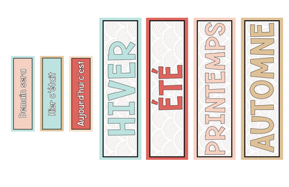 BOHO DÉCOR DE CLASSE - CALENDRIER MURAL