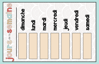 BOHO DÉCOR DE CLASSE - CALENDRIER MURAL