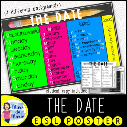 THE DATE IN ENGLISH POSTERS 2021-2025