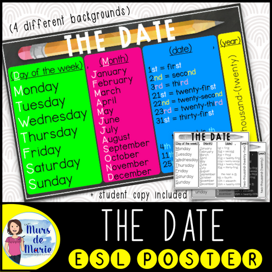 THE DATE IN ENGLISH POSTERS 2021-2025