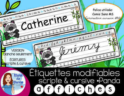 ÉTIQUETTES DE BUREAUX MODIFIABLES (22 MODÈLES)