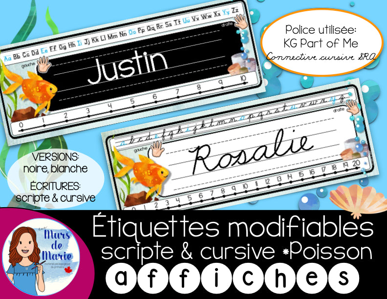 ÉTIQUETTES DE BUREAUX MODIFIABLES (22 MODÈLES)