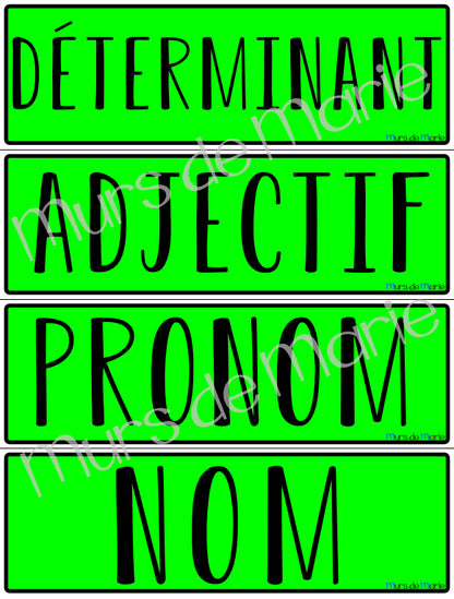 LA CLASSE DES MOTS