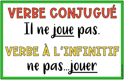 AFFICHE "CONJUGUÉ OU INFINITIF"