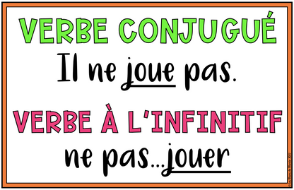 AFFICHE "CONJUGUÉ OU INFINITIF"