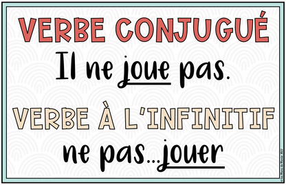 AFFICHE "CONJUGUÉ OU INFINITIF"