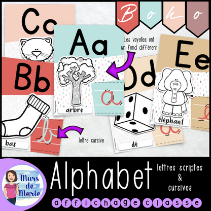 BOHO DÉCOR DE CLASSE - ALPHABET