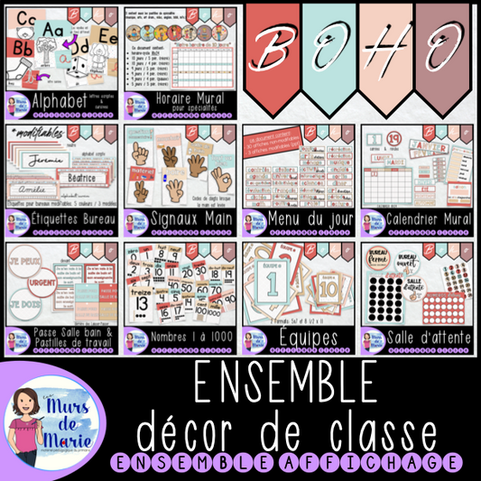BOHO DÉCOR DE CLASSE - ENSEMBLE COMPLET + BONUS