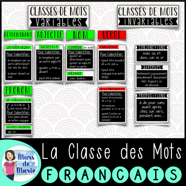 LA CLASSE DES MOTS