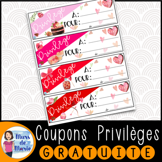 COUPONS PRIVILÈGE ST-VALENTIN