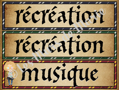 menu du jour *collection Magie*