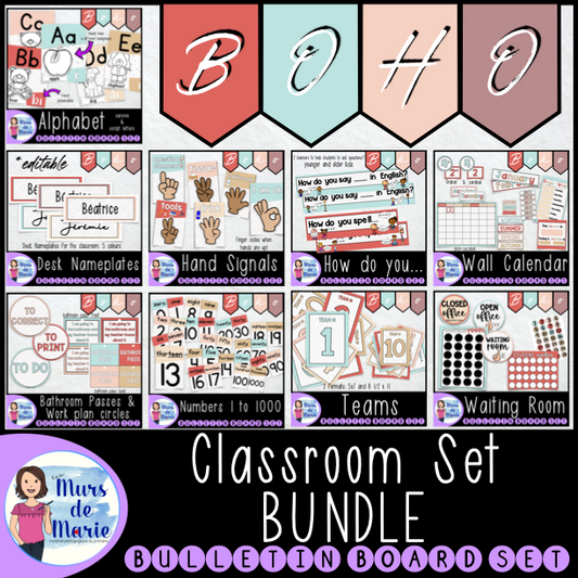 BOHO THEME CLASSROOM SET BUNDLE