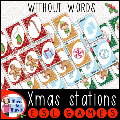 CHRISTMAS CARD GAME (INSPIRED BY UNO) TO PRINT YOURSELF