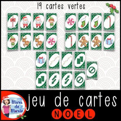 JEU DE CARTES NOEL (INSPIRÉ D'UNO) À IMPRIMER VOUS-MÊME